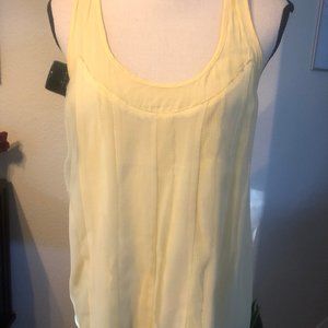 Gap Yellow Tank Top double layered sheer Size S